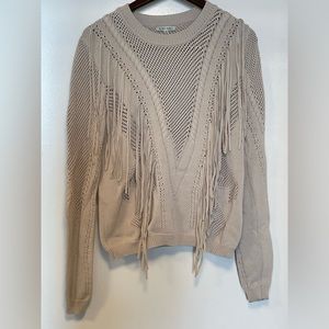 Grey Ronny Cobo sweater with tassles